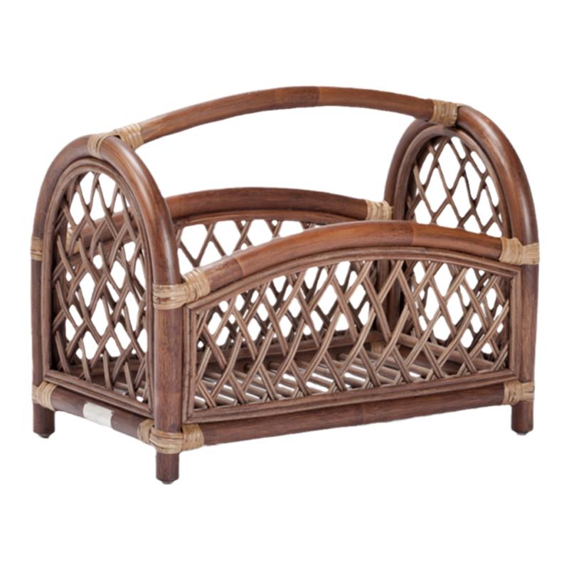 长青藤藤编田园落地创意书报杂志架置物架报刊架收纳架收纳筐架子