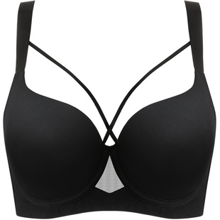 月色大码无痕内衣女胖mm大胸显小胸上托文胸聚拢收副乳防下垂胸衣