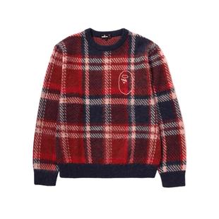 MR.BATHING APE男装24年秋冬猿人胡子刺绣圆领毛衣120302N