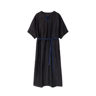 新中式V领短袖气质女裙