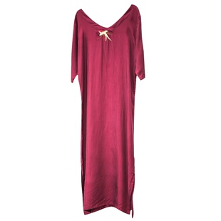 2022夏款真丝中国风手工精美刺绣宽松重磅铜氨丝长袖连衣裙女长款