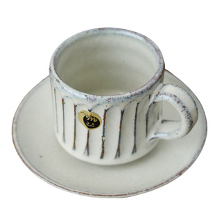 日本原装进口 手工粉引复古咖啡杯红茶杯子 日式陶釉下彩水杯套装