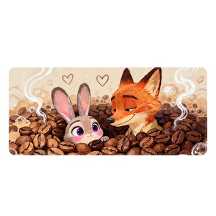 高颜值朱迪与尼克动漫鼠标垫超大女生办公桌垫笔记本电脑垫厚定制