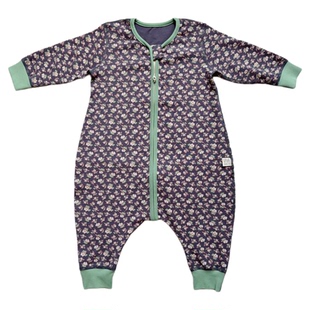 宝宝睡袋秋冬纯棉分腿婴儿防踢被护肚儿童连体睡衣男女童四季通用