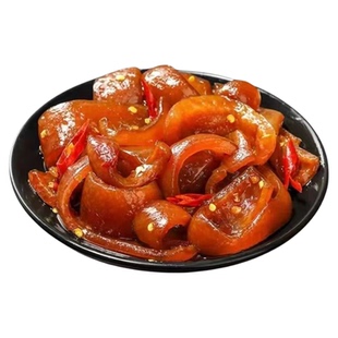 藤椒猪皮泡椒肉皮家常下酒菜凉菜卤味熟食小摊即食劲道猪皮块商用
