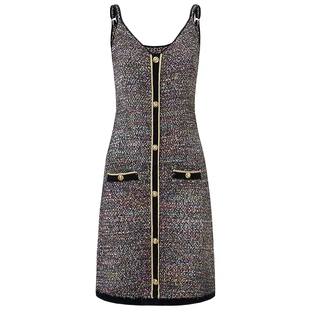 【奥莱】MAXRIENY优雅复古感极光小香连衣裙