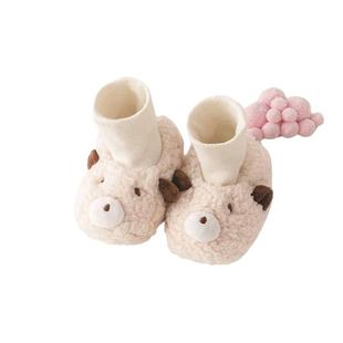 新生婴儿鞋袜鞋子冬季保暖加绒男女宝宝棉鞋0-3-6-9个月一体脚套