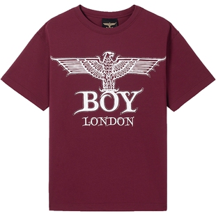 【玫瑰誓约】BOYLONDON春夏情侣款简约潮牌烫钻短袖T恤N01900