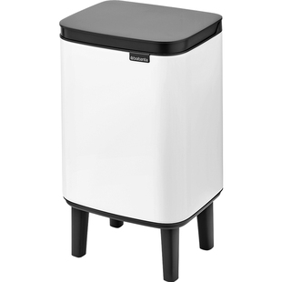 brabantia柏宾士卫生间垃圾桶家用方形不锈钢掀盖带腿浴室筒进口