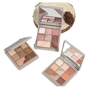 色彩启源日系韩式风淡妆日常粉红色眼影高光腮红修容一体盘