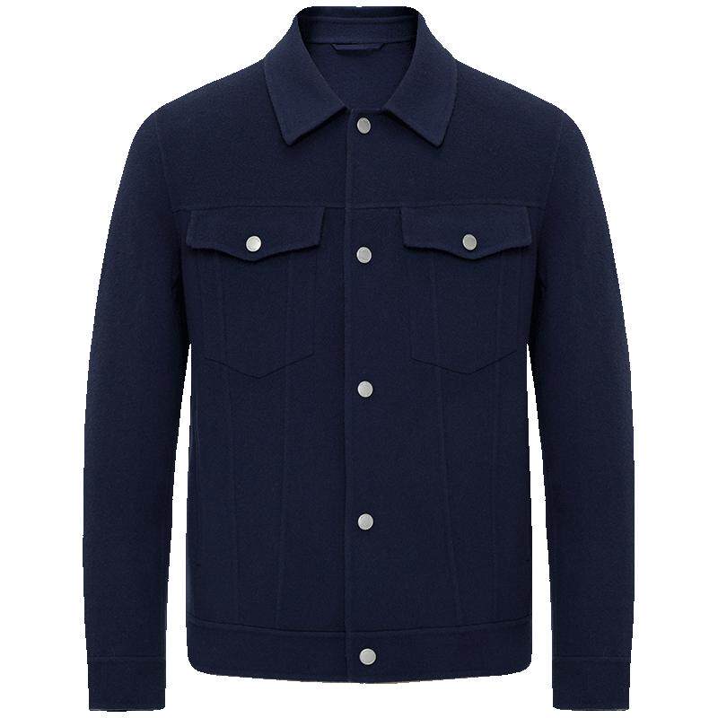 Navigare纯羊毛翻领夹克外套