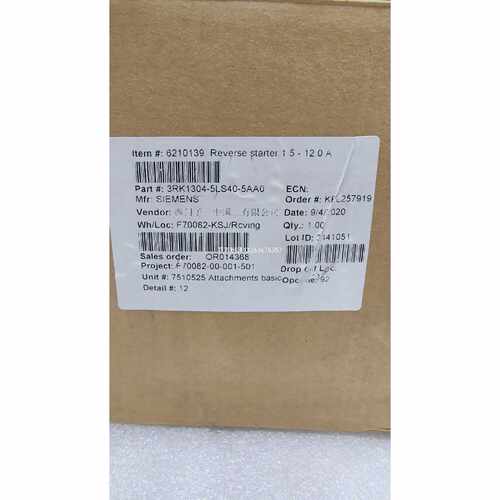 议价3RK13045LS405AA0电动机起动器适用