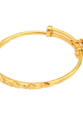 满月周岁手镯铜镀金拍照道具铃铛