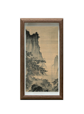 装饰马远山水图禅意办公室玄关画