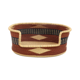 Roomology加纳进口纯手工草编狗窝猫窝宠物窝床收纳篮可水洗清洁