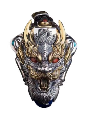 降龙罗汉本命年纯银吊坠重工霸气