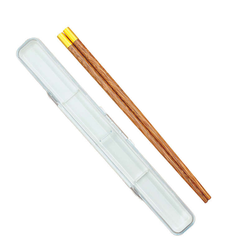 儿童学生便携式鸡翅木筷子套装