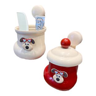 卡通吸盘垃圾桶桌面高颜值壁挂宿舍小号纸篓废弃洗脸巾收纳桶可爱