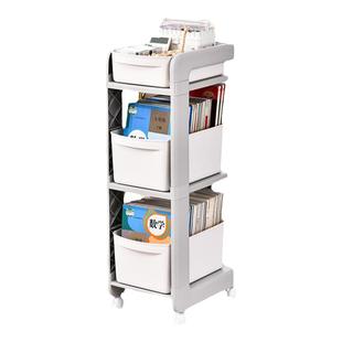 书包置物架书桌可移动带滑轮小推车桌下放书包神器多层书本收纳箱