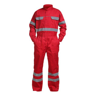 耐固夏季全棉连体工作服男装救援船厂户外工地反光条连体衣劳保服