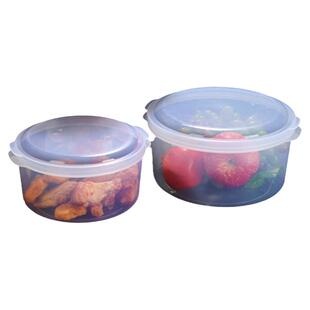 透明圆形保鲜盒大容量带盖可加热饭盒微波炉专用泡面碗圆形便当盒