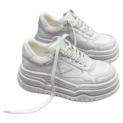 ido厚底增高百搭小白鞋女款