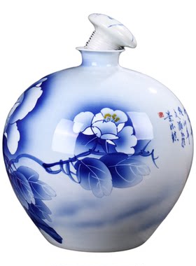 手绘陶瓷酒瓶景德镇可升值复古