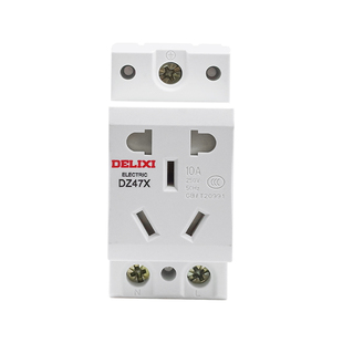 德力西 AC30模数化插座10A二极16A三孔 五孔DZ47X配电箱导轨插座
