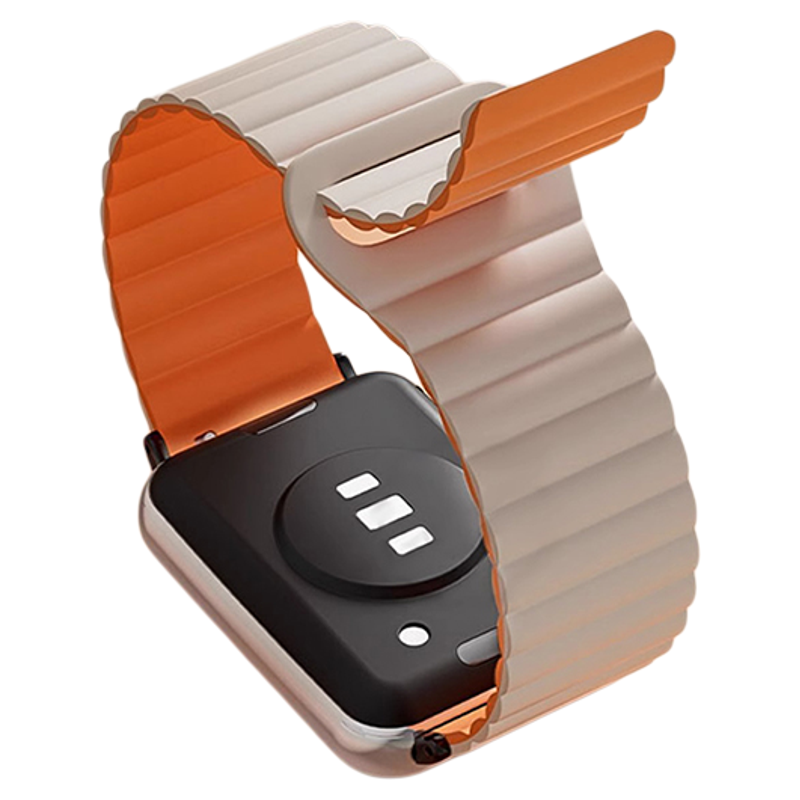 适用华为荣耀X5手表带运动智能手表荣耀honorX5链式磁吸硅胶腕表带星光白幻夜黑配件女生秋冬配件男士