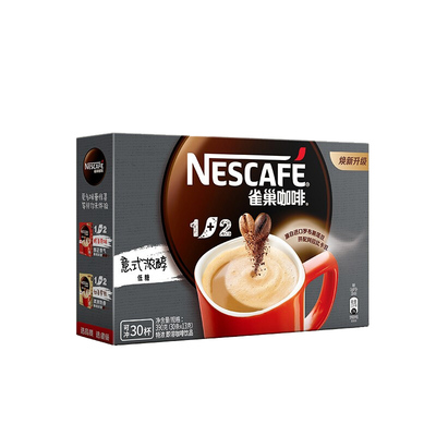 雀巢1+2低糖特浓速溶咖啡30条装