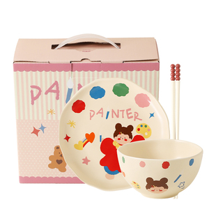 川岛屋可爱一人食餐具碗碟套装家用闺蜜生日礼物女生乔迁伴手礼盒