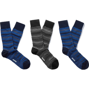 【新年礼物】Missoni 春季男棉质混纺袜子(三双)