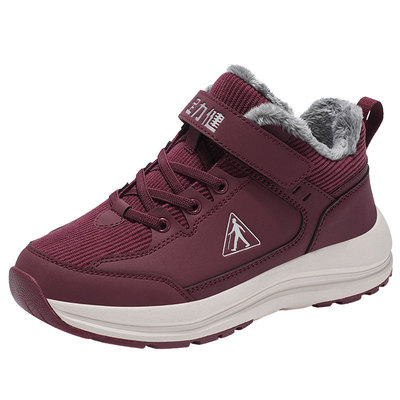 足力健老人鞋女冬季棉鞋防水防滑