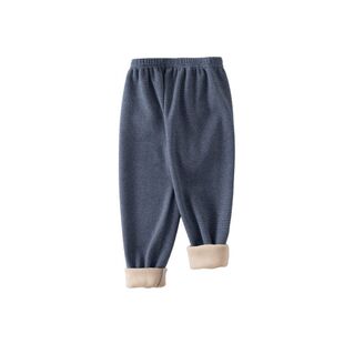 儿童加绒加厚保暖裤男童德绒发热无骨打底裤子宝宝睡裤中大童秋裤