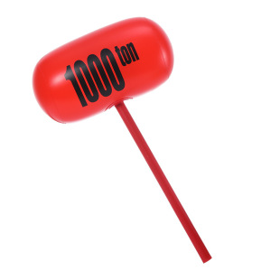 大号气球充气千吨锤子吹气榔头惩罚亲子互动游戏玩具儿童敲打加厚