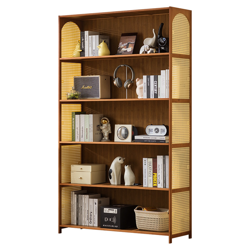 书架一体靠墙落地置物架儿童小书柜学生家用储物柜收纳柜子展示架