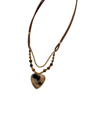 复古美拉德风花朵项链氛围感长款