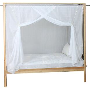 老式蚊帐莲花牌双线特密加高棉纱蚊帐穿竹绑绳传统学生帐全国包邮