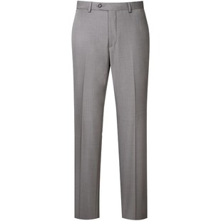 ANOS浅灰色西裤男 意式商务修身强捻肌理纹休闲直筒绅士垂感裤子