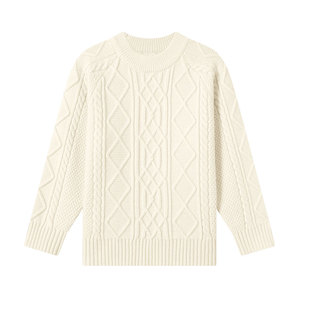 多多家男童毛衣儿童针织衫2025秋冬季新款中大童洋气绞花保暖上衣