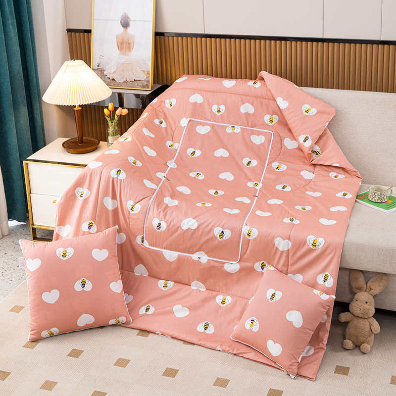 全棉抱枕被子两用二合一纯棉空调被枕头办公室午休汽车载午睡靠枕