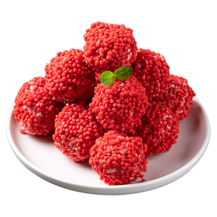 脆米球荔枝虾球脆花颗粒红色黄妃子笑网红菜餐饮酒店商用原料包邮