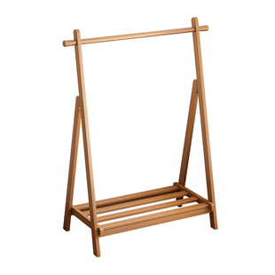 实木落地可折叠衣帽架卧室挂衣架简约现代设计感收纳架子2026新款