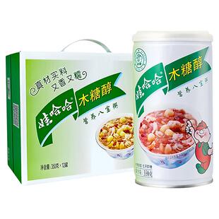 娃哈哈木糖醇八宝粥350g*12罐整箱营养早餐粥方便速食粥礼盒装