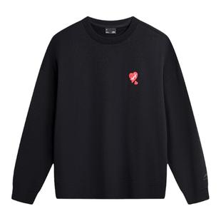 李宁正品运动时尚系列女子新款百搭圆领舒适运动长袖卫衣AWDU790