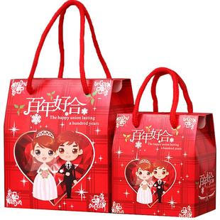 喜糖盒结婚喜糖盒子伴手礼盒婚礼专用2025新款糖果袋子包装盒空盒