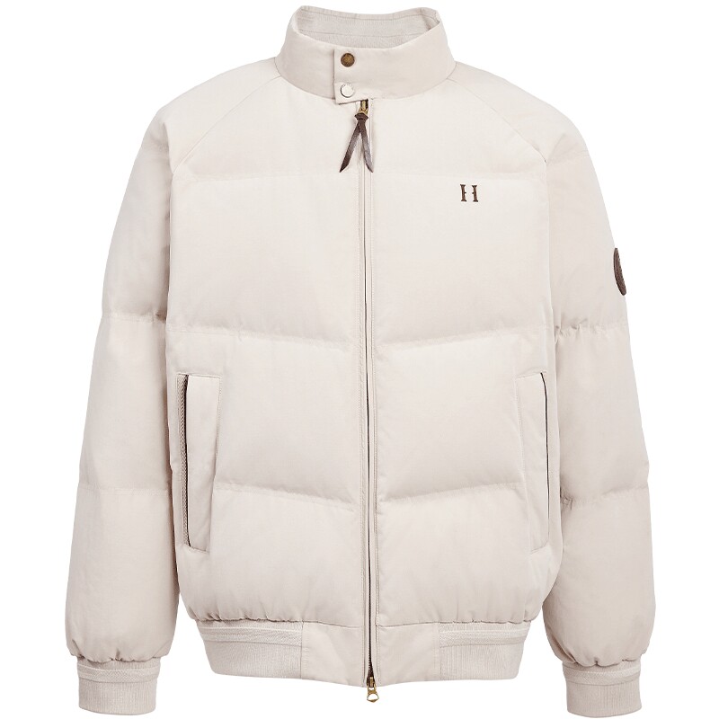 SEASON HIGH男装冬季羽绒服宽松立领纯色简约按扣设计复古风外套