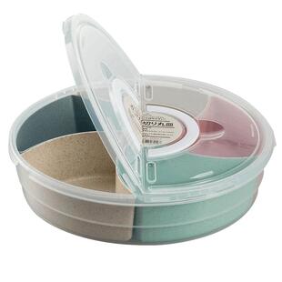 干果盒家用客厅干果盘轻奢高档订婚防潮五宫格透明带盖瓜子坚果盘