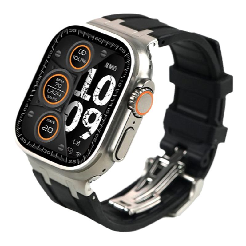 适用iwatch液态硅胶S9金属连接器