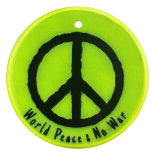 世界和平peace love反光挂件挂件自行车装饰背包挂饰安全警示反战